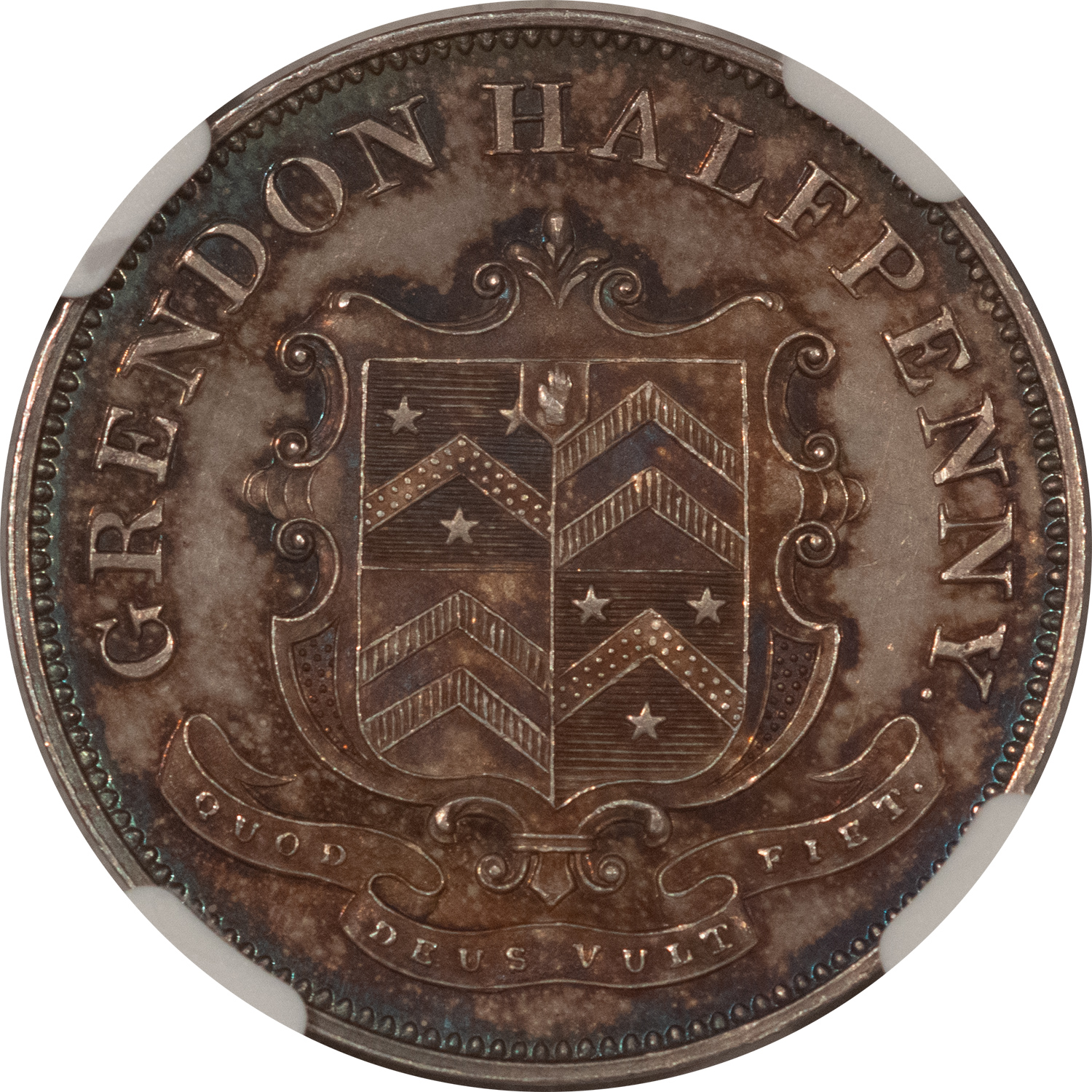 Exonumia 1842 GREAT BRITAIN DAVIS-821 1/2 P SIR GEO CHETWYND SILVER – NGC MS-63, RARE! Exonumia 1842 GREAT BRITAIN DAVIS-821 1/2 P SIR GEO CHETWYND SILVER – NGC MS-63, RARE!