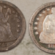Dimes 1845 1848 LIBERTY SEATED DIMES LOT/2 – CIRCULATED! WITH MINOR ISSUES!