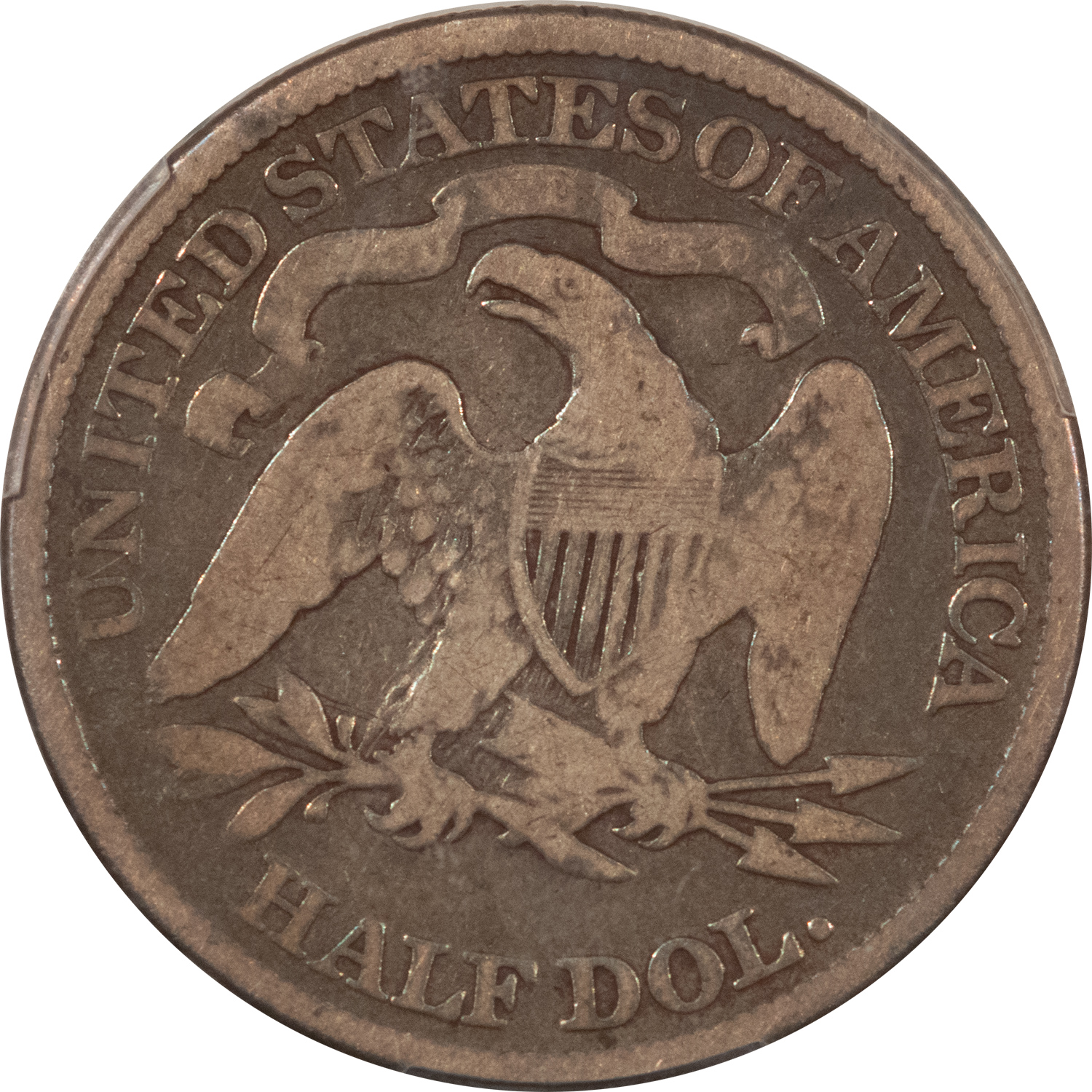 Half Dollars 1873 LIBERTY SEATED HALF DOLLAR, NO ARROWS OPEN 3 – PCGS G-6, RARE VARIETY! Half Dollars 1873 LIBERTY SEATED HALF DOLLAR, NO ARROWS OPEN 3 – PCGS G-6, RARE VARIETY!
