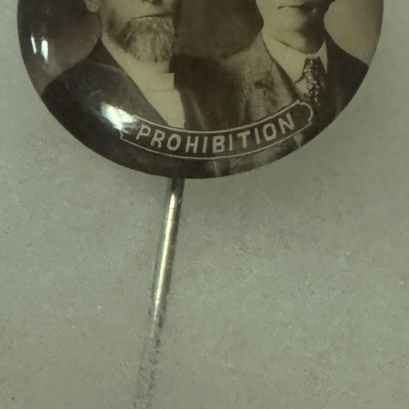 Other Collectibles 1904 PROHIBITION PARTY SWALLOW-CARROLL 7/8″ SEPIA JUGATE CAMPAIGN BUTTON-NR MINT