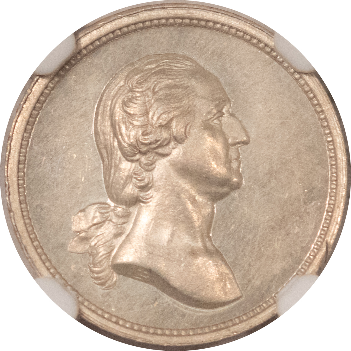 Exonumia UNDATED J-PR-32 AR 18MM WASHINGTON-GRANT MEDAL – NGC MS-64 PL Exonumia UNDATED J-PR-32 AR 18MM WASHINGTON-GRANT MEDAL – NGC MS-64 PL