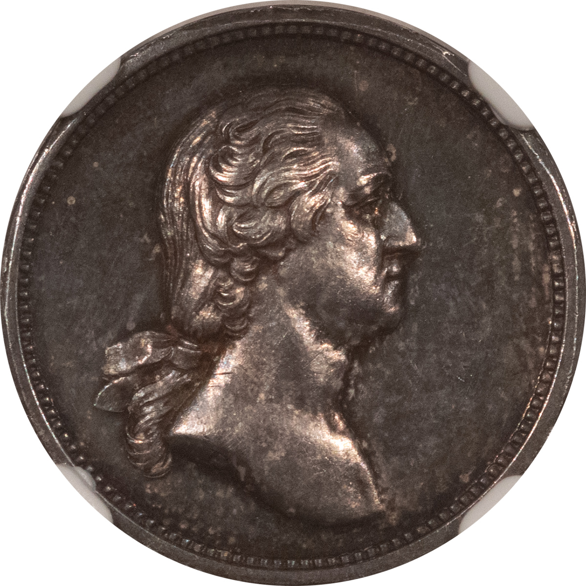 Exonumia UNDATED J-PR-29 AR 18MM WASHINGTON-JACKSON MEDAL – NGC MS-63 Exonumia UNDATED J-PR-29 AR 18MM WASHINGTON-JACKSON MEDAL – NGC MS-63