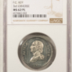 Exonumia 1860 DATED GW-234 GEORGE WASHINGTON WOODGATE & CO MEDAL WHITE METAL NGC MS-64 PL