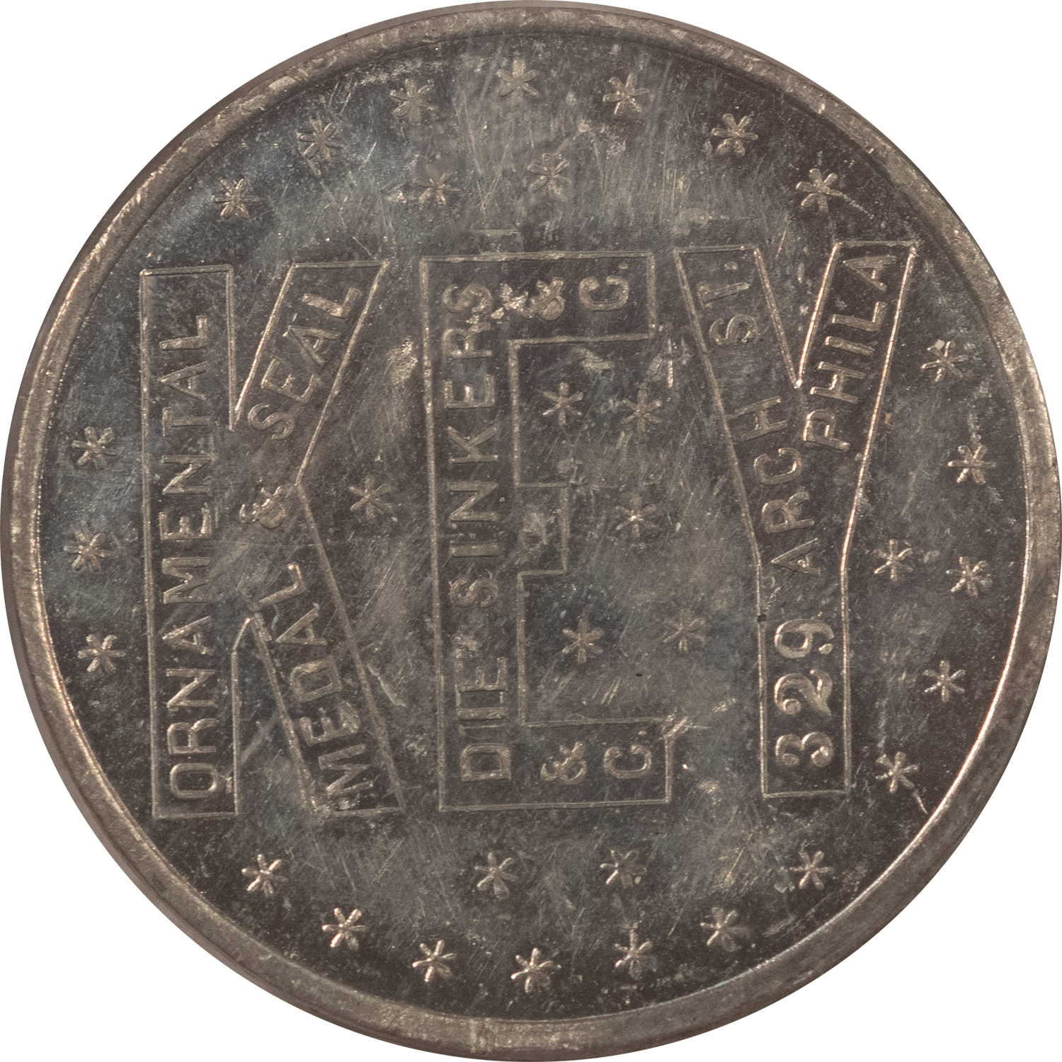 Exonumia c.1859 GW-230 GEORGE WASHINGTON FC KEY 3RD OBVERSE MEDAL WHITE METAL NGC MS62 PL Exonumia c.1859 GW-230 GEORGE WASHINGTON FC KEY 3RD OBVERSE MEDAL WHITE METAL NGC MS62 PL
