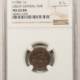 Exonumia c1845 J-AM-18 AE 51MM FRANKLIN INSTITUTE AWARD BR MEDAL 2ND PREMIUM NGC MS-63 BN