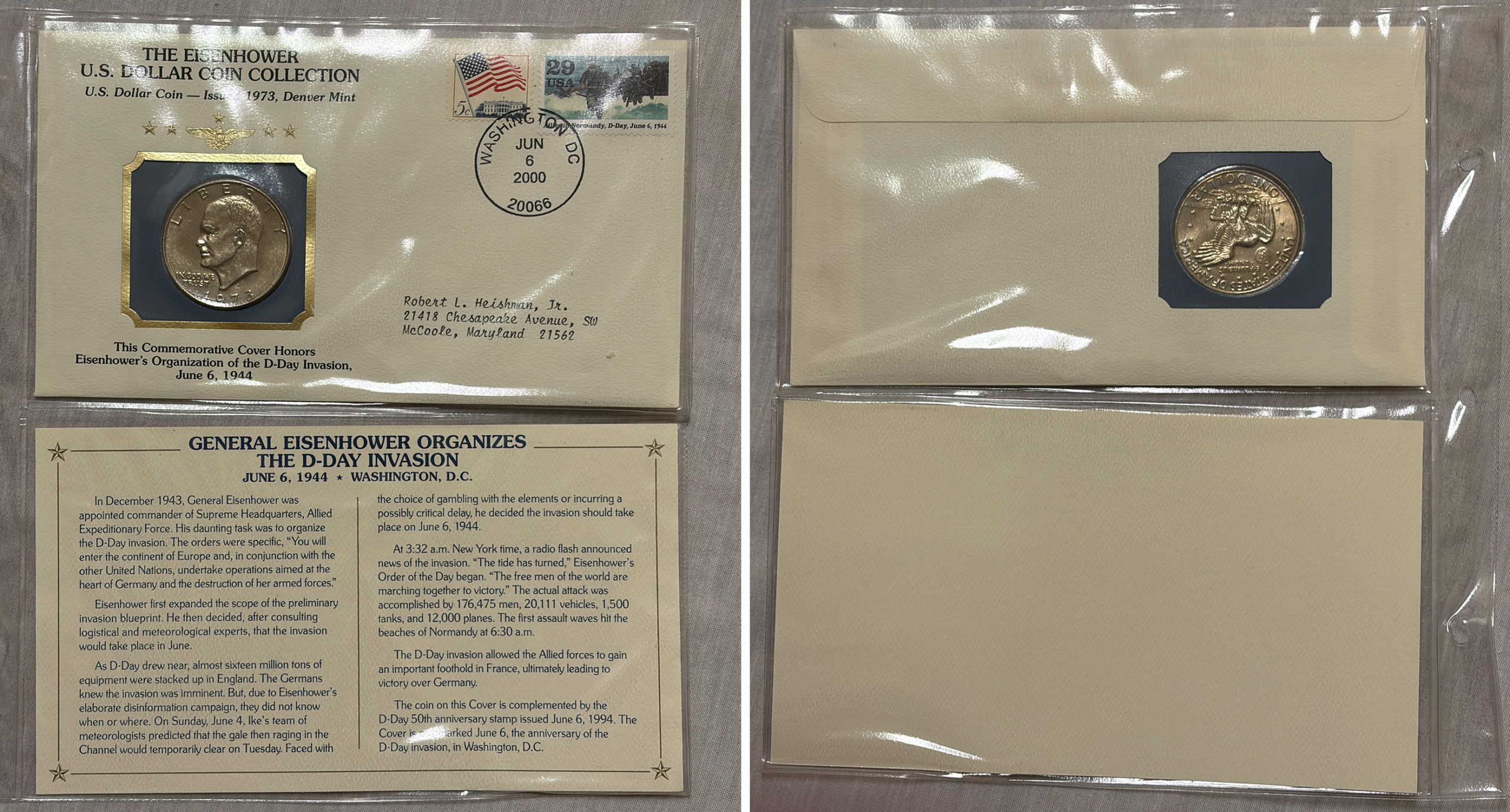 Dollars 1971-78 21 COIN EISENHOWER $1 COLLECTION ON COVERS, 5 SILVERS + PROOFS W/ BINDER Dollars 1971-78 21 COIN EISENHOWER $1 COLLECTION ON COVERS, 5 SILVERS + PROOFS W/ BINDER