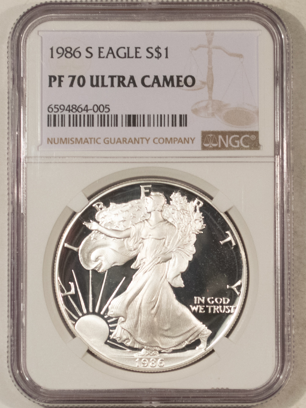 American Silver Eagles 1986-S $1 PROOF AMERICAN SILVER EAGLE, 1 OZ .999 NGC PF-70 ULTRA CAMEO! 1ST YEAR American Silver Eagles 1986-S $1 PROOF AMERICAN SILVER EAGLE, 1 OZ .999 NGC PF-70 ULTRA CAMEO! 1ST YEAR