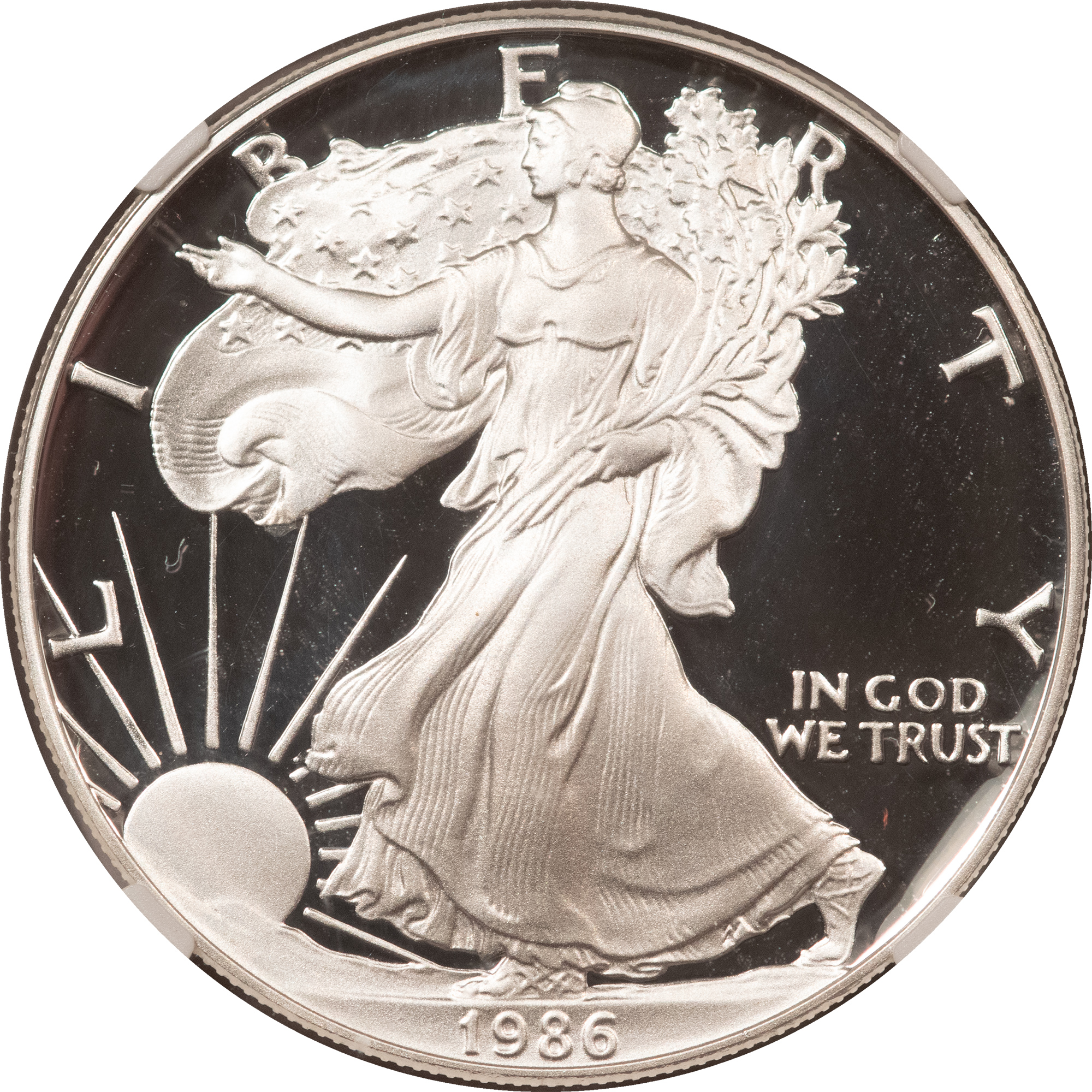 American Silver Eagles 1986-S $1 PROOF AMERICAN SILVER EAGLE, 1 OZ .999 NGC PF-70 ULTRA CAMEO! 1ST YEAR American Silver Eagles 1986-S $1 PROOF AMERICAN SILVER EAGLE, 1 OZ .999 NGC PF-70 ULTRA CAMEO! 1ST YEAR