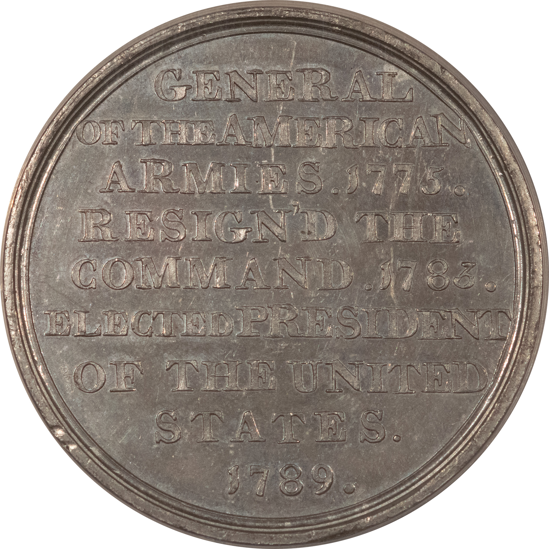 Exonumia ca. 1792 GEORGE WASHINGTON TWIGG MEDAL, WHITE METAL, GW-38 WM, NGC MS-63-RARE! Exonumia ca. 1792 GEORGE WASHINGTON TWIGG MEDAL, WHITE METAL, GW-38 WM, NGC MS-63-RARE!