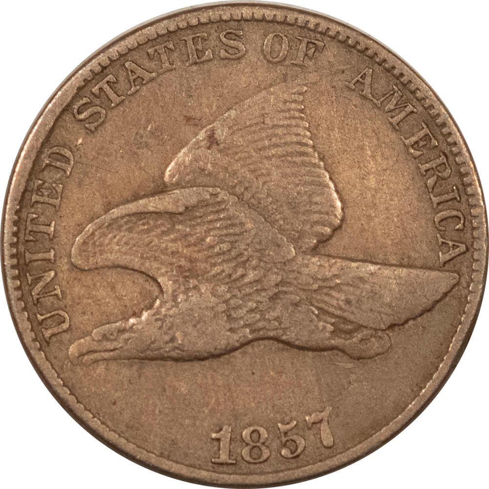 Flying Eagle 1857 FLYING EAGLE CENT – HIGH GRADE CIRCULATED EXAMPLE! Flying Eagle 1857 FLYING EAGLE CENT – HIGH GRADE CIRCULATED EXAMPLE!