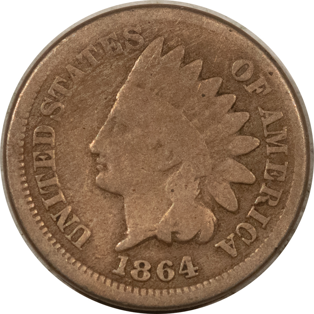 Indian 1864 COPPER-NICKEL INDIAN CENT – PLEASING CIRCULATED EXAMPLE! Indian 1864 COPPER-NICKEL INDIAN CENT – PLEASING CIRCULATED EXAMPLE!
