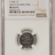 Exonumia 1864 PHILA PA F-750L-1F GREAT CENTRAL FAIR SILVER WASHINGTON MEDAL – NGC MS-63