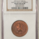 Exonumia (c.1877) GW-474 GEORGE WASHINGTON-MASONIC BIBLE COPPER MEDAL – NGC MS-66 RB