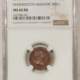 Exonumia (c.1876) GW-459 GEORGE WASHINGTON UNIFACE COPPER WASHINGTON MEDALET PCGS MS64 RB