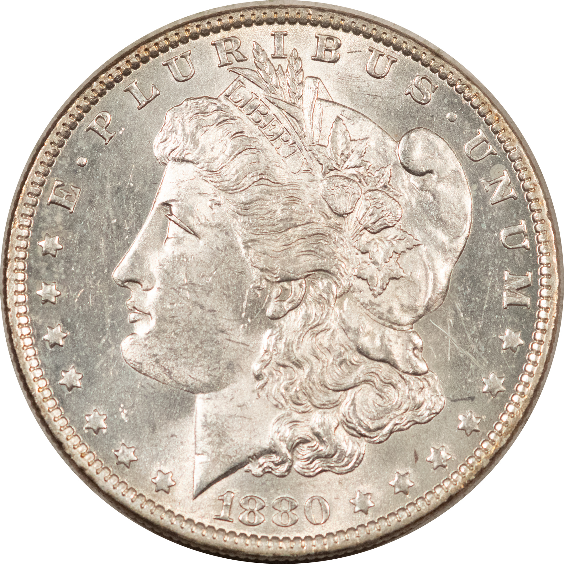 Dollars 1880-O $1 MORGAN DOLLAR – WHITE UNCIRCULATED! Dollars 1880-O $1 MORGAN DOLLAR – WHITE UNCIRCULATED!