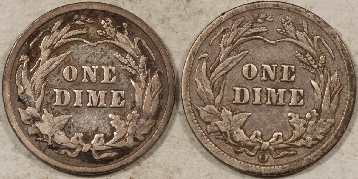 Barber Dimes 1903 1903-O BARBER DIME LOT – BOTH HIGHER GRADE W/ UNDERLYING MARKS/SCRATCHES! Barber Dimes 1903 1903-O BARBER DIME LOT – BOTH HIGHER GRADE W/ UNDERLYING MARKS/SCRATCHES!