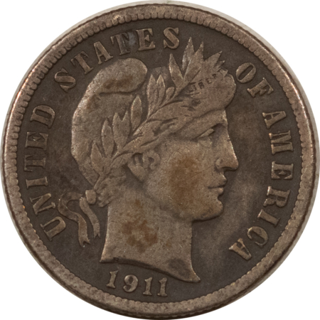 Barber Dimes 1911-S BARBER DIME – HIGH GRADE EXAMPLE!