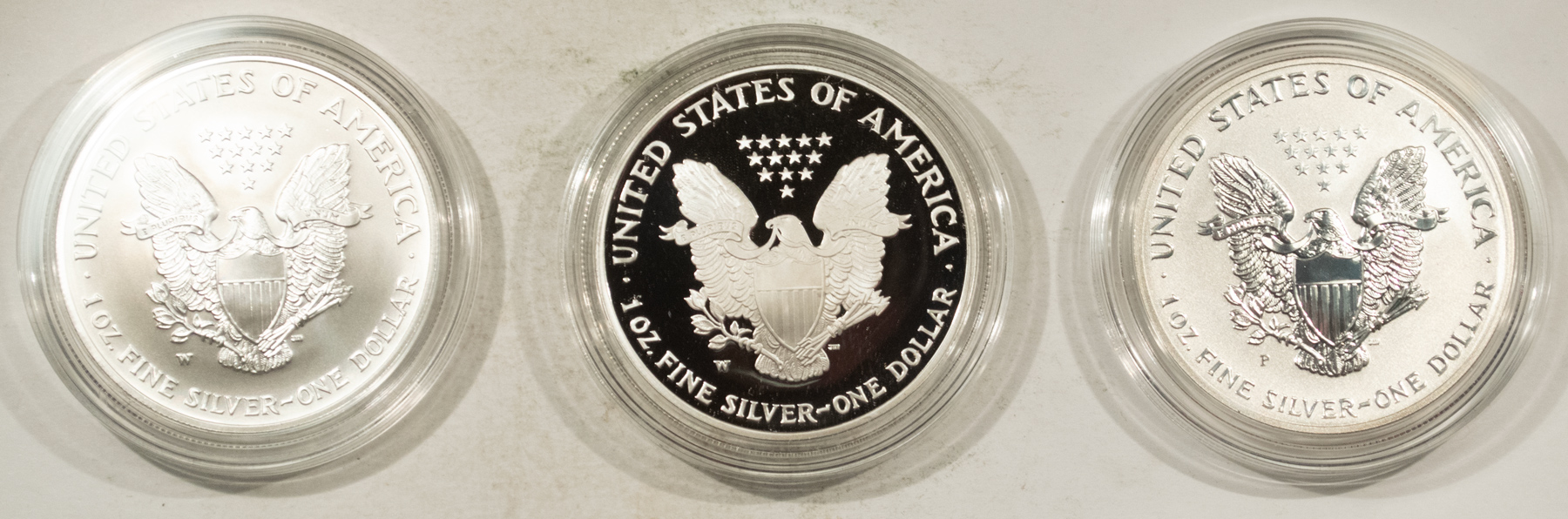American Silver Eagles 2006 20TH ANNIVERSARY 1 OZ AMERICAN SILVER EAGLE THREE COIN SET GEM W/ OGP & COA American Silver Eagles 2006 20TH ANNIVERSARY 1 OZ AMERICAN SILVER EAGLE THREE COIN SET GEM W/ OGP & COA
