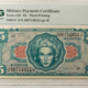 Military Payment Certificates SERIES 641 $10 MPC MILITARY PAYMENT CERTIFICATE S887-3 PMG AU 55 EPQ! LOOKS UNC!