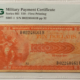 Military Payment Certificates SERIES 661 $20 MPC MILITARY PAYMENT CERTIFICATE S908-1 – PMG AU-53 STAPLE HOLES