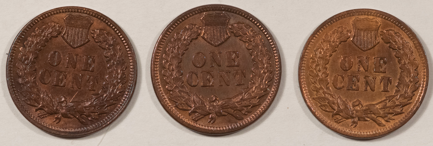 Indian 1890 1895 1904 INDIAN CENT TRIO – HIGH GRADE EXAMPLES! BUT CLEANED! Indian 1890 1895 1904 INDIAN CENT TRIO – HIGH GRADE EXAMPLES! BUT CLEANED!