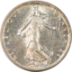 Bullion 1916 FRANCE SILVER 2 FRANCS .2685 OZ ASW KM-845.1-FRESH BRILLIANT UNCIRCULATED!
