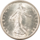 Bullion 1917 FRANCE SILVER 2 FRANCS .2685 OZ ASW KM-845.1 – FRESH UNCIRCULATED!
