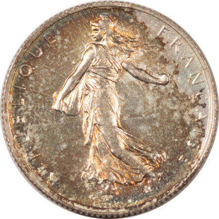 Bullion 1919 FRANCE SILVER 2 FRANCS .2685 OZ ASW KM-845.1 – GORGEOUS GEM! UNCIRCULATED!
