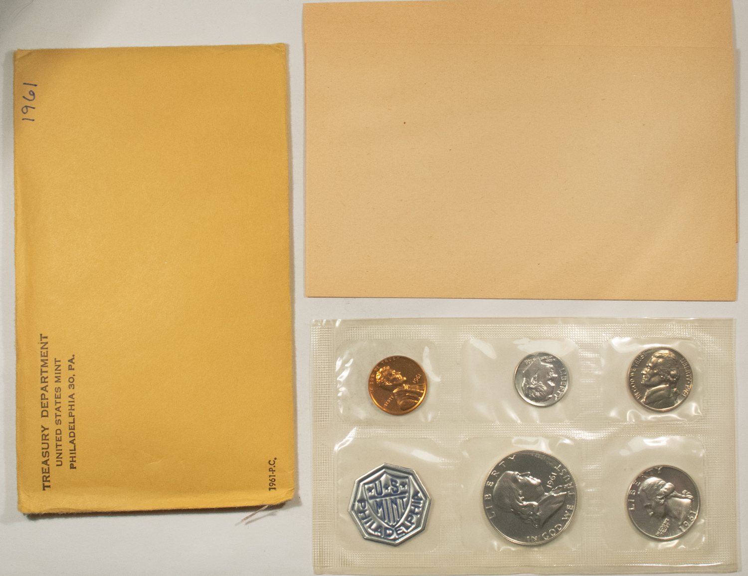 New Store Items 1961 U.S. 5 COIN SILVER PROOF SET, GEM PROOF IN ORIGINAL ENVELOPE! New Store Items 1961 U.S. 5 COIN SILVER PROOF SET, GEM PROOF IN ORIGINAL ENVELOPE!