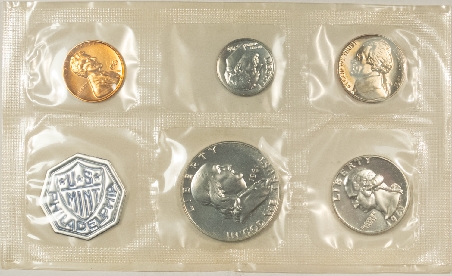 New Store Items 1961 U.S. 5 COIN SILVER PROOF SET, GEM PROOF IN ORIGINAL ENVELOPE! New Store Items 1961 U.S. 5 COIN SILVER PROOF SET, GEM PROOF IN ORIGINAL ENVELOPE!