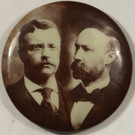 Other Collectibles 1904 ROOSEVELT-FAIRBANKS 1 1/4″ SEPIA JUGATE BUTTON – EXC W/ MINT FRONT PHOTOS!