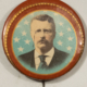 On Sale 1900 MCKINLEY-ROOSEVELT 1 1/4″ SEPIA PHOTO JUGATE – EXC FILLED METAL REV! NEAT!
