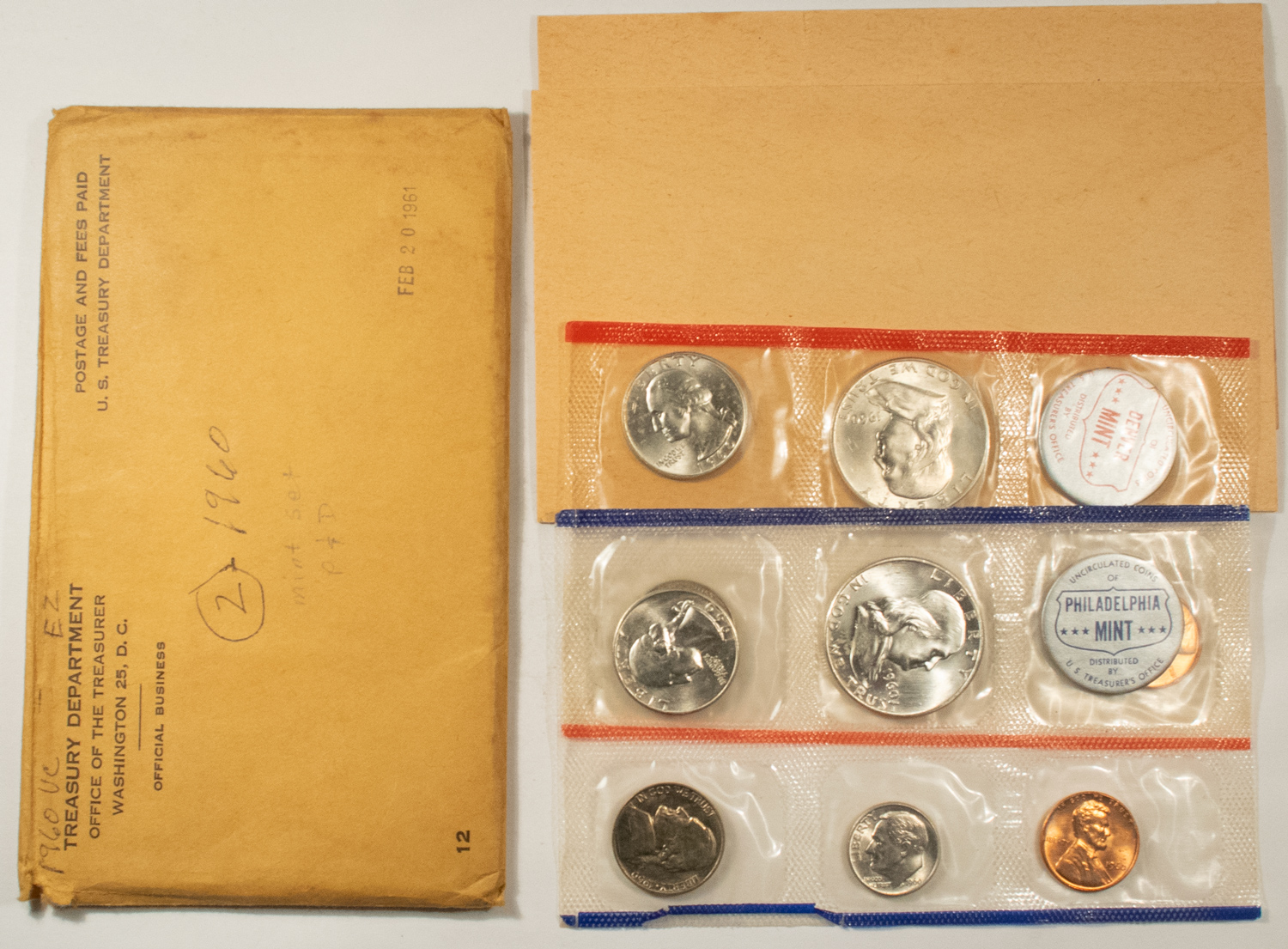 New Store Items 1960 P/D U.S. MINT 10 COIN SILVER UNCIRCULATED SET WITH OGP! New Store Items 1960 P/D U.S. MINT 10 COIN SILVER UNCIRCULATED SET WITH OGP!