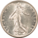 Bullion 1914 FRANCE SILVER 2 FRANCS .2685 OZ ASW KM-845.1 – UNCIRCULATED!