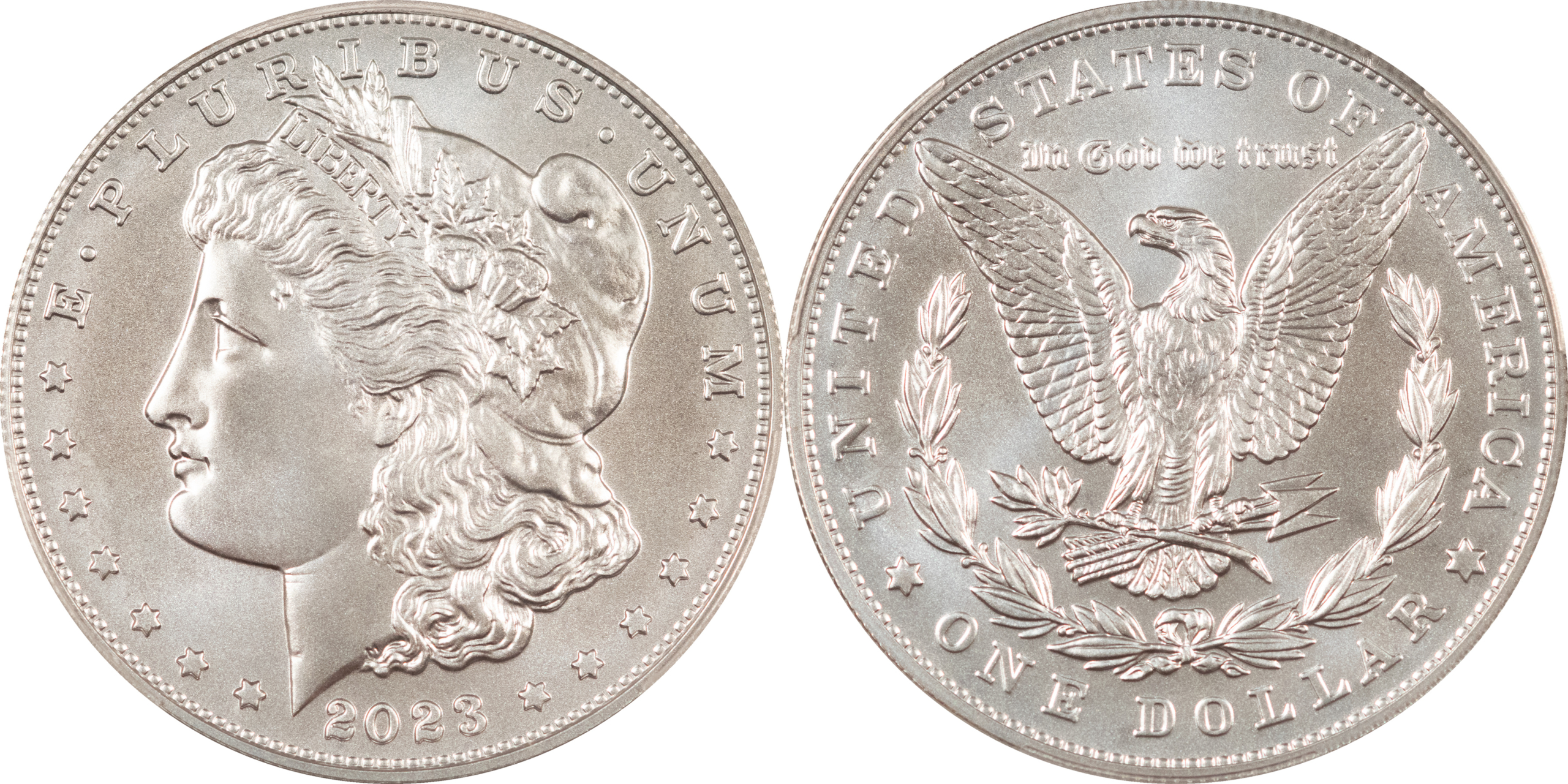 Dollars 2023 MORGAN PEACE DOLLAR COMMEM 6 COIN COMPLETE SET PCGS MS/PR70 FIRST DAY ISSUE Dollars 2023 MORGAN PEACE DOLLAR COMMEM 6 COIN COMPLETE SET PCGS MS/PR70 FIRST DAY ISSUE