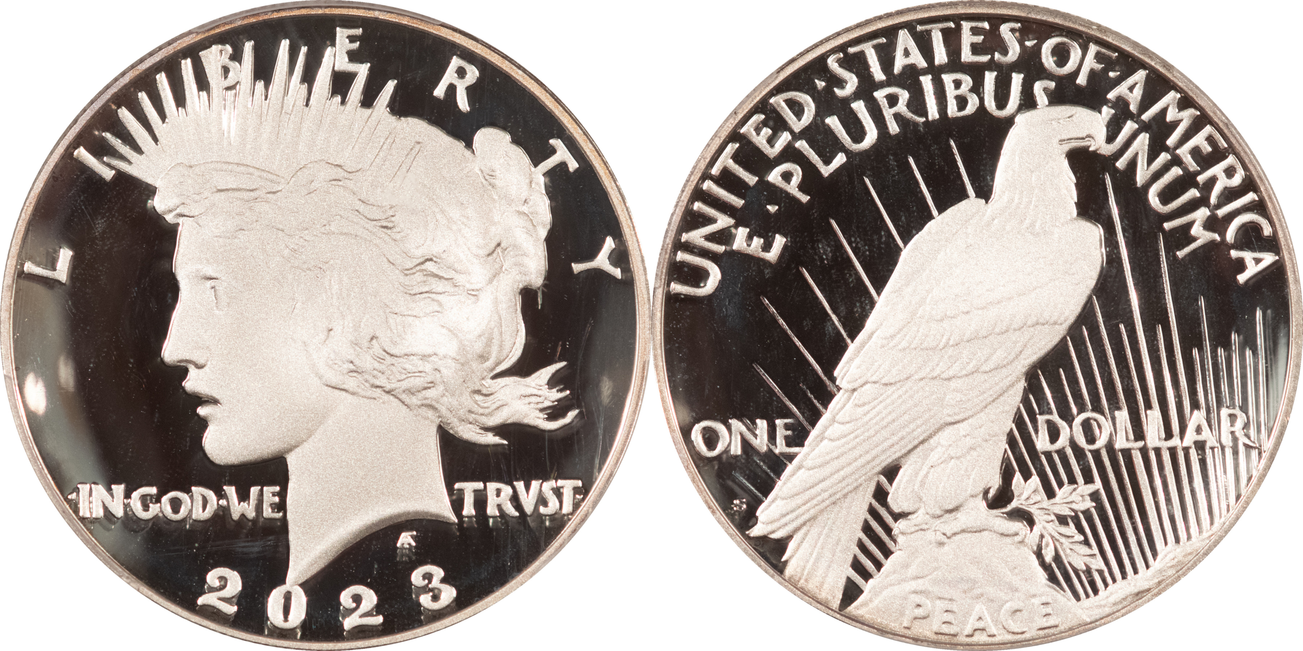 Dollars 2023 MORGAN PEACE DOLLAR COMMEM 6 COIN COMPLETE SET PCGS MS/PR70 FIRST DAY ISSUE Dollars 2023 MORGAN PEACE DOLLAR COMMEM 6 COIN COMPLETE SET PCGS MS/PR70 FIRST DAY ISSUE