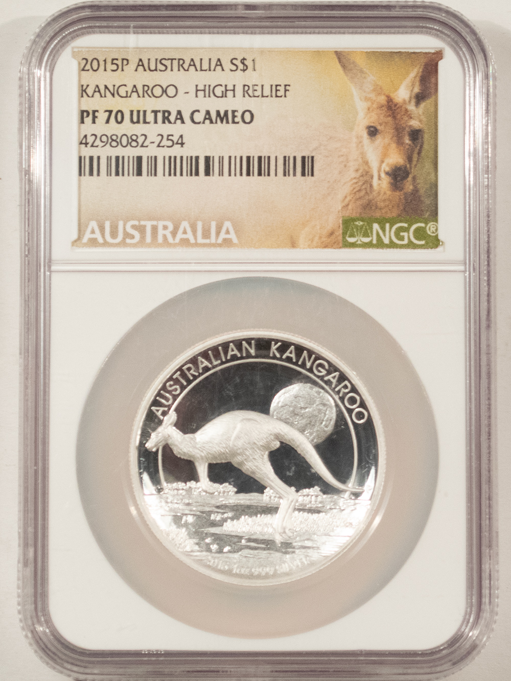 Bullion 2015P $1 AUSTRALIA KANGAROO 1 OZ .999 SILVER PROOF HIGH RELIEF – NGC PR-70 UCAM! Bullion 2015P $1 AUSTRALIA KANGAROO 1 OZ .999 SILVER PROOF HIGH RELIEF – NGC PR-70 UCAM!