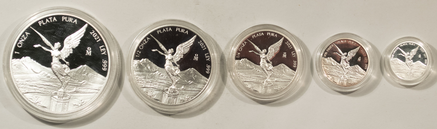 Bullion 2021 MEXICO SILVER PROOF LIBERTAD 5 COIN SET – GEM IN OGP, #68 OF ONLY 1000 SETS Bullion 2021 MEXICO SILVER PROOF LIBERTAD 5 COIN SET – GEM IN OGP, #68 OF ONLY 1000 SETS