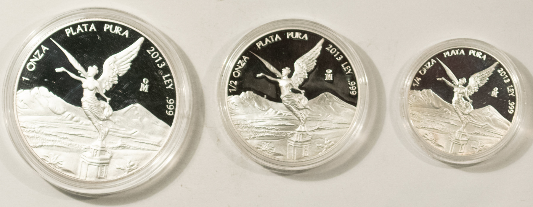 Bullion 2013 MEXICO SILVER PROOF LIBERTAD 1 OZ 1/2OZ 1/4OZ 3 COIN SET GEM, OGP #529/1000 Bullion 2013 MEXICO SILVER PROOF LIBERTAD 1 OZ 1/2OZ 1/4OZ 3 COIN SET GEM, OGP #529/1000