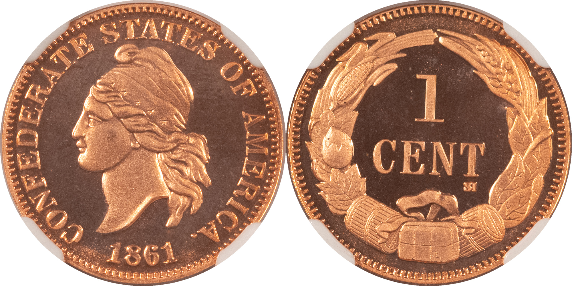 Bullion 1861 CONFEDERATE CENT SMITHSONIAN RESTRIKE 4 PC SET GOLD/PLAT/SIL NGC GEM PROOF Bullion 1861 CONFEDERATE CENT SMITHSONIAN RESTRIKE 4 PC SET GOLD/PLAT/SIL NGC GEM PROOF