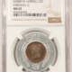 Exonumia 1867 PHILA PA, F-750B-2E MB ALLEBACH WATCH MAKER TRADE TOKEN, R-9 – NGC AU-55 Exonumia 1867 PHILA PA, F-750B-2E MB ALLEBACH WATCH MAKER TRADE TOKEN, R-9 – NGC AU-55