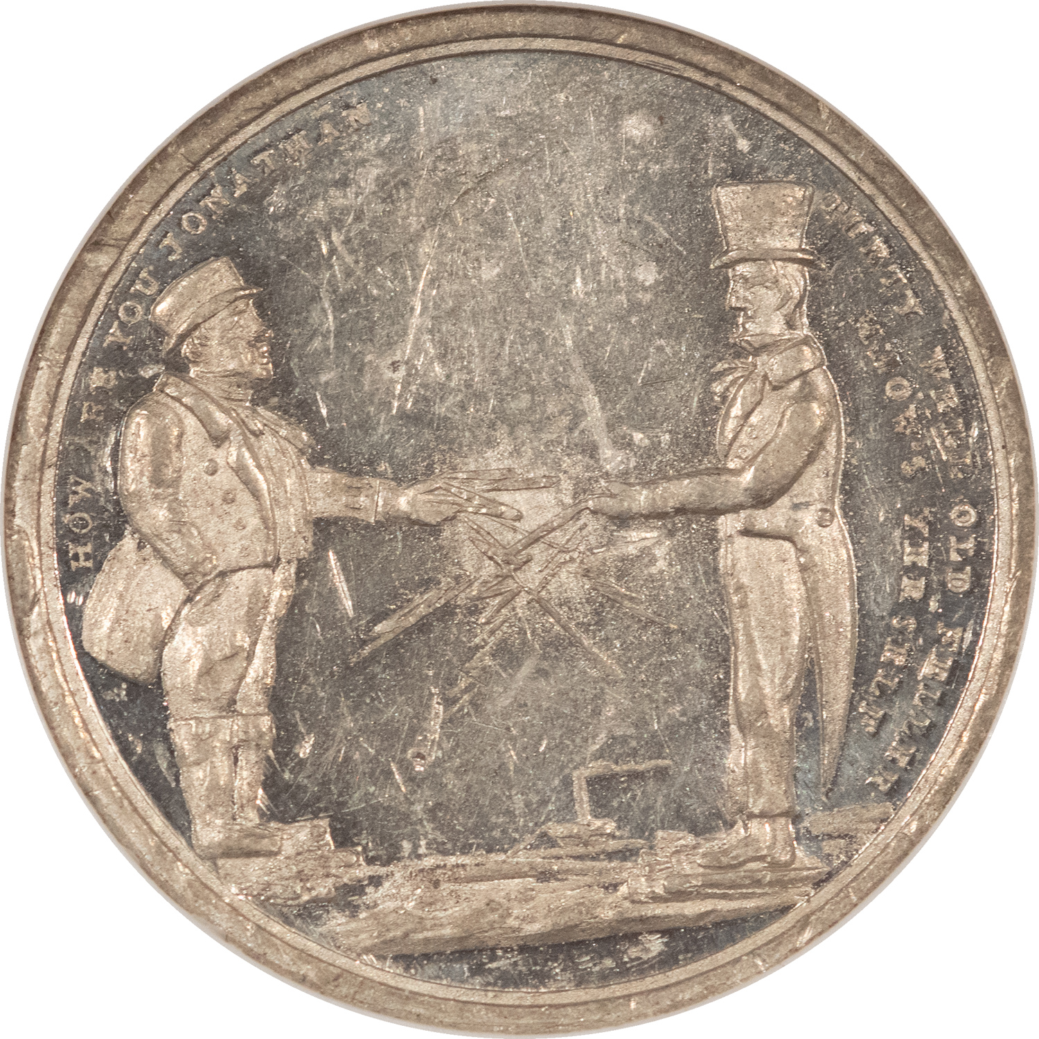 Exonumia 1858 NEW YORK NY M-NY-495 GEORGE H LOVETT MEDAL, ATLANTIC TELEGRAPH – NGC MS-62 Exonumia 1858 NEW YORK NY M-NY-495 GEORGE H LOVETT MEDAL, ATLANTIC TELEGRAPH – NGC MS-62