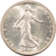 Bullion 1915 FRANCE SILVER 2 FRANCS .2685 OZ ASW KM-845.1 – UNCIRCULATED!