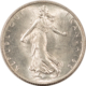 Bullion 1915 FRANCE SILVER 2 FRANCS .2685 OZ ASW KM-845.1 – UNCIRCULATED!