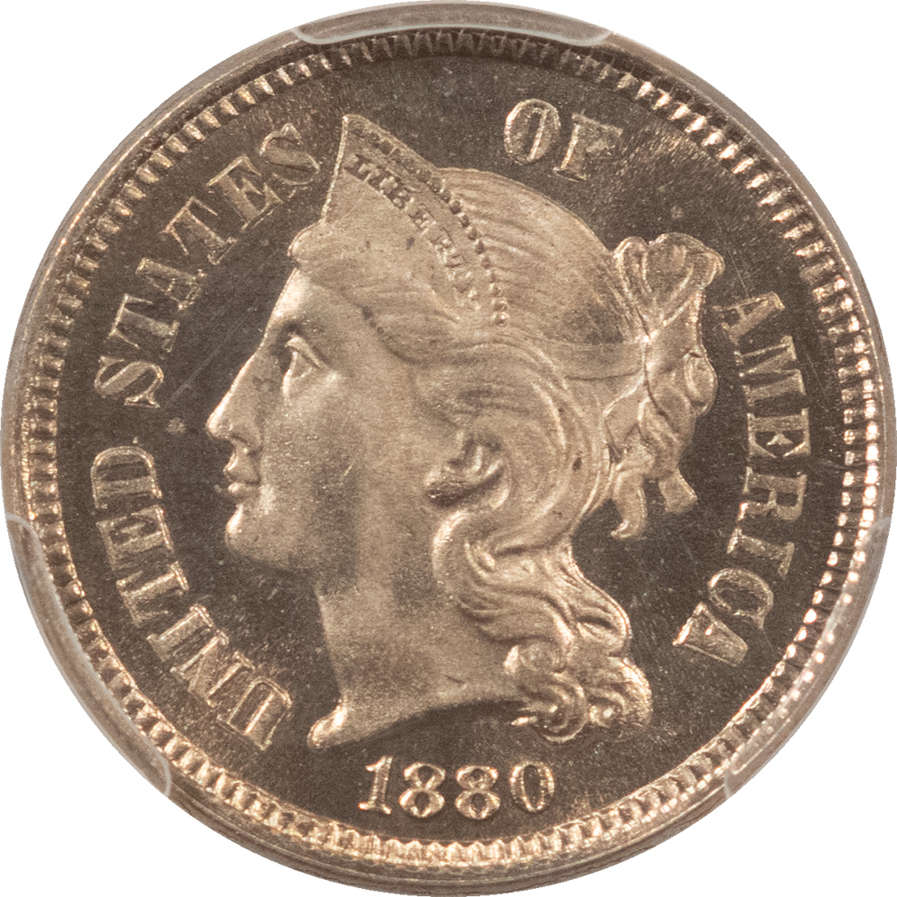 CAC Approved Coins 1880 PROOF THREE CENT NICKEL – PCGS PR-66 CAM, CAC, PRISTINE CAMEO, PQ+! CAC Approved Coins 1880 PROOF THREE CENT NICKEL – PCGS PR-66 CAM, CAC, PRISTINE CAMEO, PQ+!