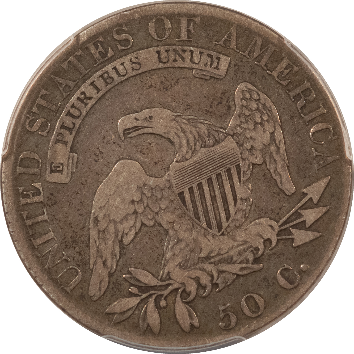 Early Halves 1819 CAPPED BUST HALF DOLLAR – PCGS F-15, NICE, ORIGINAL! Early Halves 1819 CAPPED BUST HALF DOLLAR – PCGS F-15, NICE, ORIGINAL!