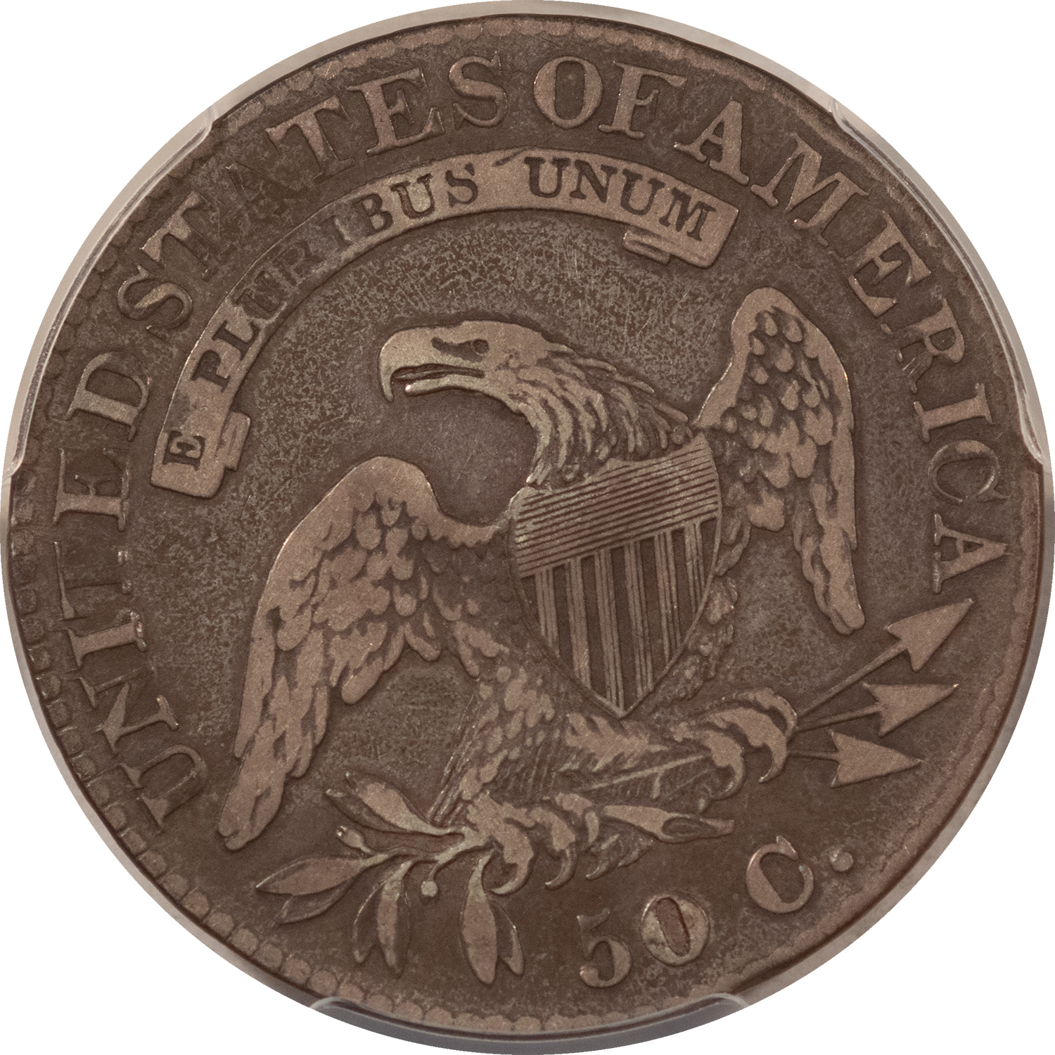 Early Halves 1822/1 CAPPED BUST HALF DOLLAR – PCGS F-15, POPULAR VARIETY! Early Halves 1822/1 CAPPED BUST HALF DOLLAR – PCGS F-15, POPULAR VARIETY!