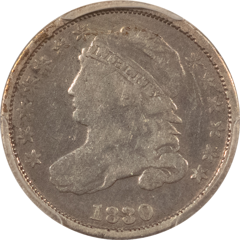 Capped Bust Dimes 1830 CAPPED BUST DIME, MEDIUM 10C – PCGS GENUINE VG DETAILS, CLEANED! Capped Bust Dimes 1830 CAPPED BUST DIME, MEDIUM 10C – PCGS GENUINE VG DETAILS, CLEANED!