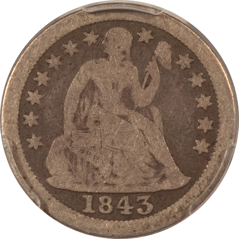 Dimes 1843-O LIBERTY SEATED DIME – PCGS G-6! TOUGH DATE! Dimes 1843-O LIBERTY SEATED DIME – PCGS G-6! TOUGH DATE!