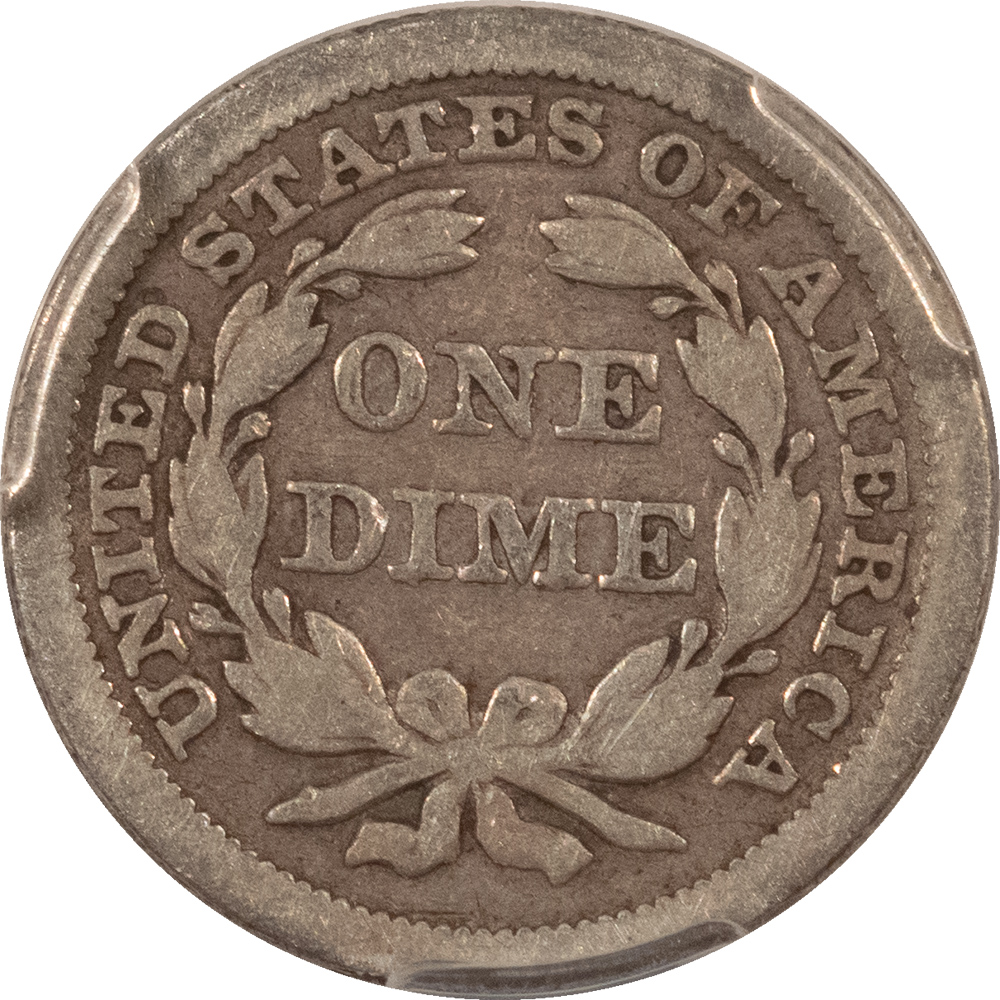 Dimes 1844 LIBERTY SEATED DIME – PCGS F-12, TOUGH, LOOKS BETTER, LITTLE ORPHAN ANNIE Dimes 1844 LIBERTY SEATED DIME – PCGS F-12, TOUGH, LOOKS BETTER, LITTLE ORPHAN ANNIE